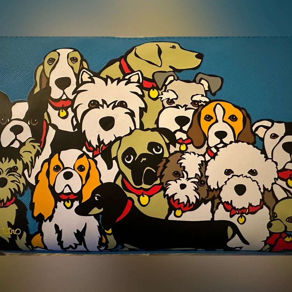 Marc Tetro “Dog Group” I Love My Dogs Cosmetic Bag NWT